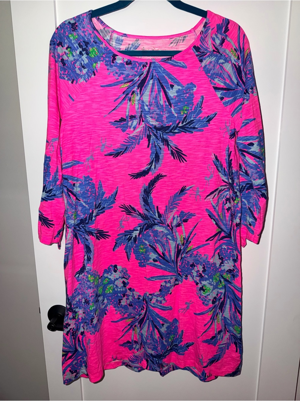 Lilly Pulitzer Hot Pink Tropical Print Mini Dress